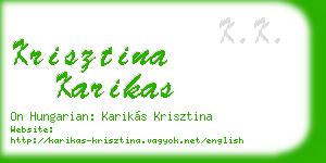 krisztina karikas business card